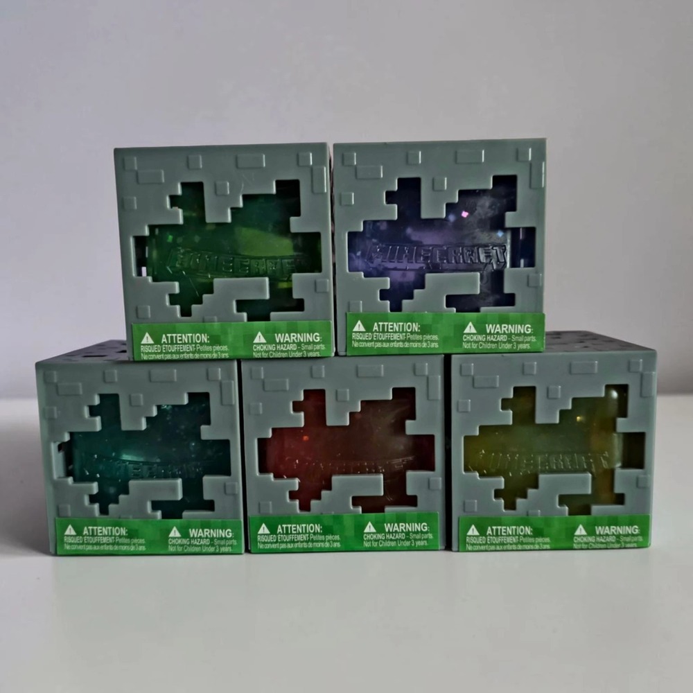⛏️ Minecraft Jelly Cube Lot RARE Viral Squishy Bundle Set of 5 🧨 Like Needoh